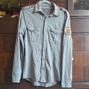 HIGH-END 1990s ARC Arm Patch Unmatched Softness Rare Ca Botique Button Shirt